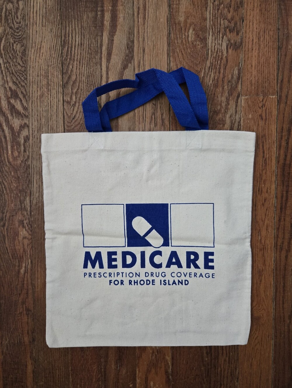Medicare Coverage for Rhode Island Canvas Tote Beige Blue
